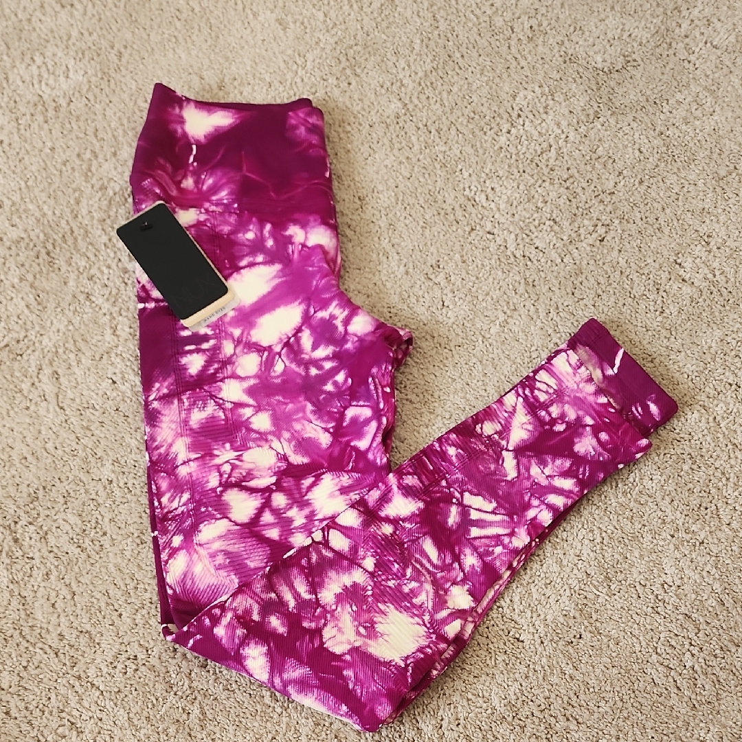 Vibrant Pink Tie-Dye Leggings